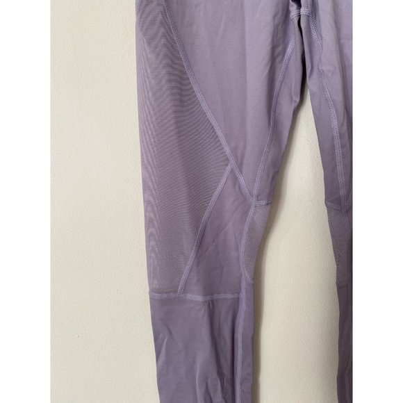 VARLEY Leggings NEW Purple Mesh Sheer Letelux Small Lilac Athleisure Yoga Studio - Picture 2 of 6